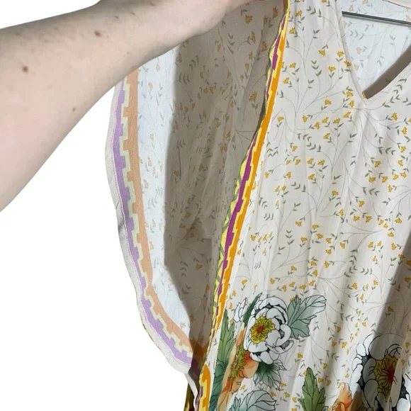 BL^NK LONDON x ANTHROPOLOGIE Floral Tunic Coverup Kaftan - Picture 5 of 10